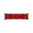 thumbnail image 1 of 2.5 ctw Wedding Band for Women - 14K White Gold Simulated Ruby Stackable Eternity Ring, 1 of 6