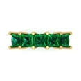thumbnail image 1 of 2.5 ctw Wedding Band for Women - 14K Yellow Gold Simulated Emerald Stackable Eternity Ring, 1 of 6