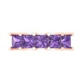 thumbnail image 1 of 2.5 ctw Wedding Band for Women - 18K Rose Gold Simulated Alexandrite Stackable Eternity Ring, 1 of 6