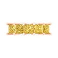 thumbnail image 1 of 2.5 ctw Wedding Band for Women - 18K Rose Gold Simulated Yellow Diamond Stackable Eternity Ring, 1 of 6