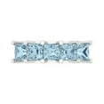 thumbnail image 1 of 2.5 ctw Wedding Band for Women - 18K White Gold Simulated Blue Diamond Stackable Eternity Ring, 1 of 6