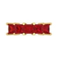 thumbnail image 1 of 2.5 ctw Wedding Band for Women - 18K Yellow Gold Simulated Pink Tourmaline Stackable Eternity Ring, 1 of 6