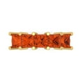 thumbnail image 1 of 2.5 ctw Wedding Band for Women - 18K Yellow Gold Simulated Red Diamond Stackable Eternity Ring, 1 of 6