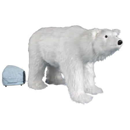 2.5 ft. Animated Head Moves Polar Bear with Music