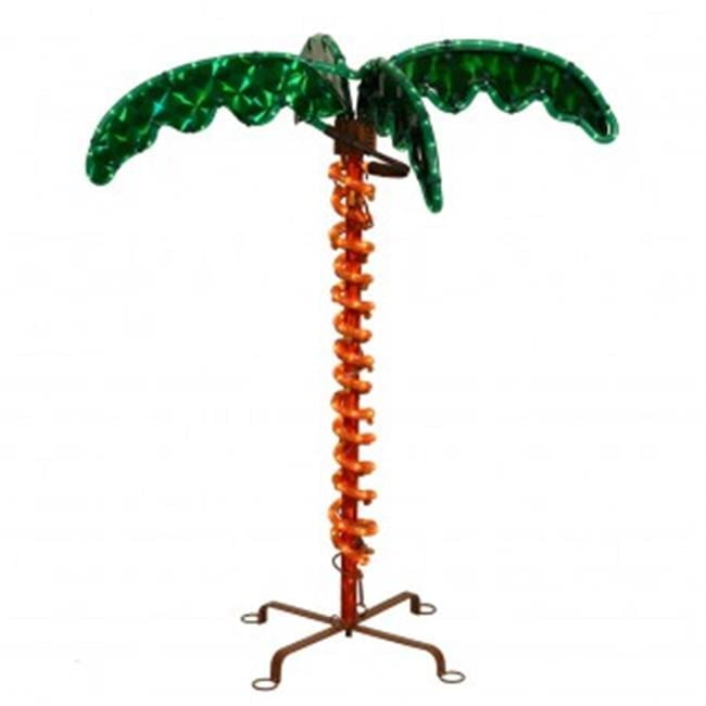 2.5' Green and Orange LED Rope Light Palm Tree