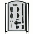 thumbnail image 1 of 2.5 ft. W X 5 ft. H Pool Fence DIY Gate in Black with Self-Closing, Self-Latching Hardware & Arch Top, 1 of 2