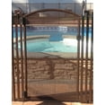 thumbnail image 1 of 2.5 ft. W X 5 ft. H Pool Fence DIY Gate in Brown with Self-Closing, Self-Latching Hardware & Arch Top, 1 of 3