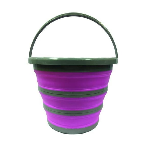 2.5 gal TPR Collapsible Bucket with PP Circle, Lavender