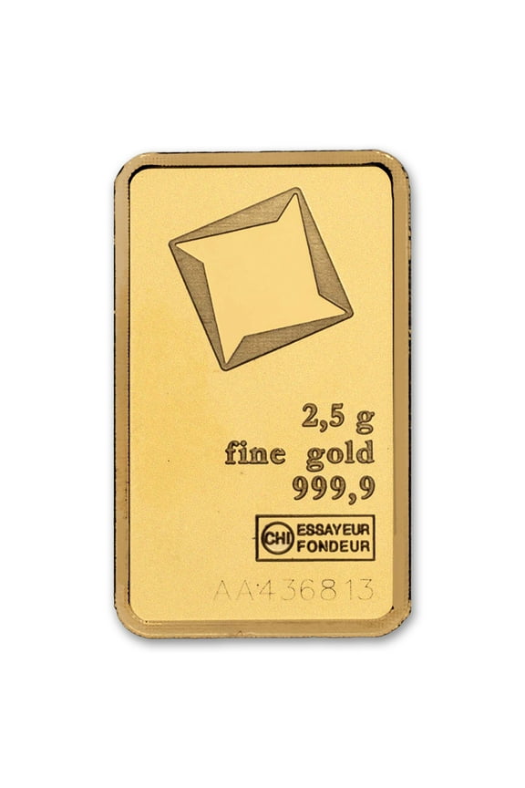 2.5 gram Gold Bar - Random Design