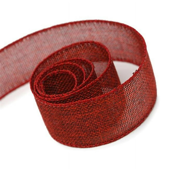 2.5 in. 10 Yards Burlap Ribbon- Willow
