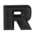 thumbnail image 1 of 2.5 in. Automotive Emblem Letter R, Matte Black, 1 of 1