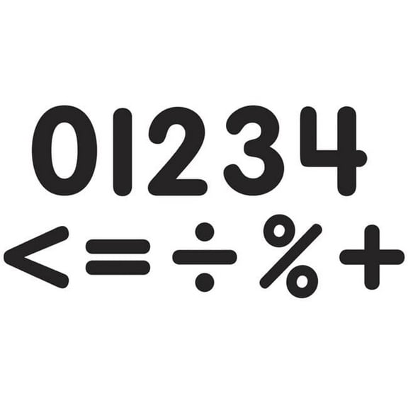 2.5 in. Black Classic Magnetic Numbers - 65 Piece