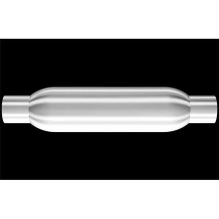 2.5 in. Glass Pack Series Aluminized Steel Round Aluminized Exhaust Muffler