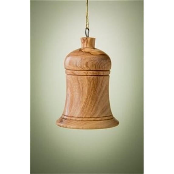 2.5 in. Small 3D Bell Olive Wood Ornament