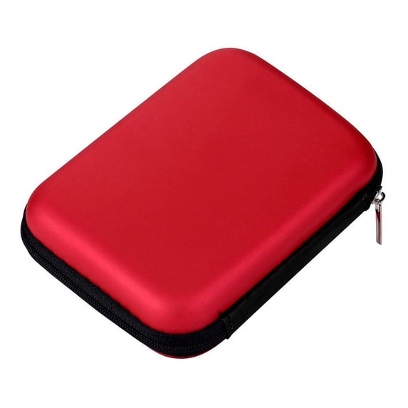 2.5 in Solid State Drive, Mesh Pouch with Zipper, Zipper Storage Bags, Travel Organizer, Bump Protection, Business Trips, Red, 1 Pc