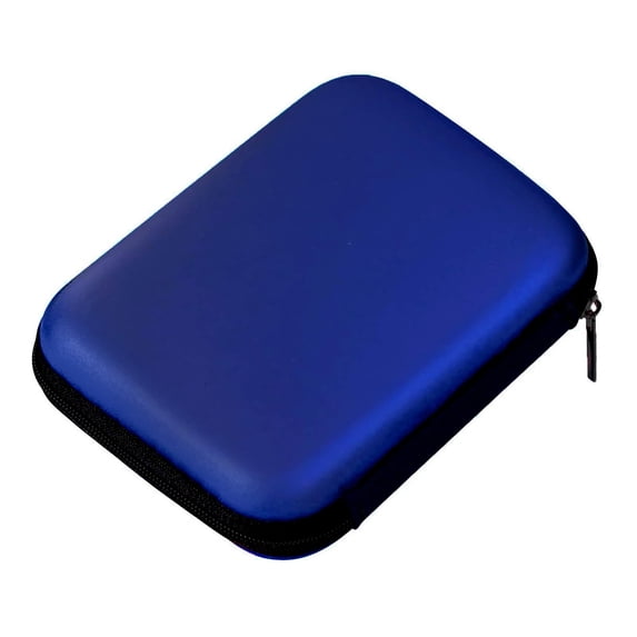 2.5 in Solid State Drive, Storage Bags with Zipper, Blue Cover, Small Zipper Pouch, Shock Absorption, Cross Country Trips, 1 Pc