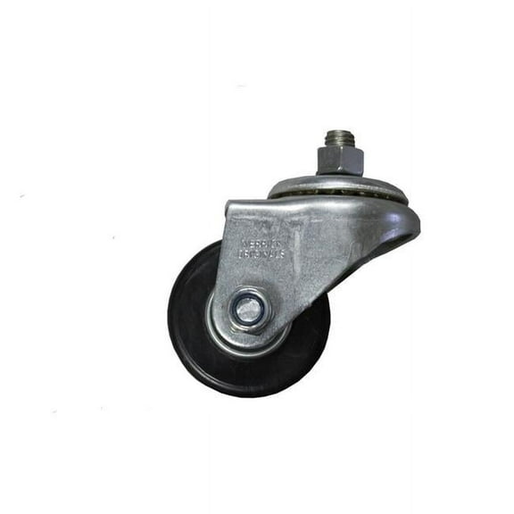 2.5 in. Stud Mount Swivel Polyolefin Caster, Black