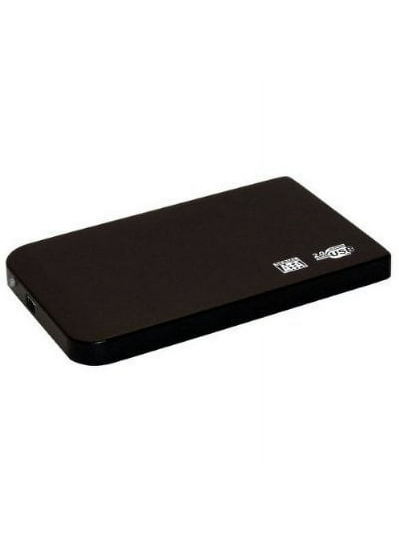 2.5-inch Aluminum External Hard Drive Disk Enclosure USB 2.0 to SATA 2.5" HDD or SSD Metal Case, Black
