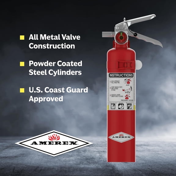 2.5 lb. ABC Dry Chemical Class A B C Fire Extinguisher with Wall Bracket, 2 Pack