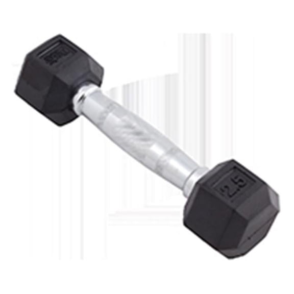 2.5 lbs Rubber Encased Hex Dumbbell