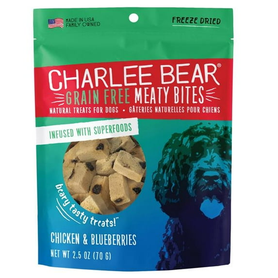 2.5 oz Dog Meaty Bites Chicken & Blueberry Treat
