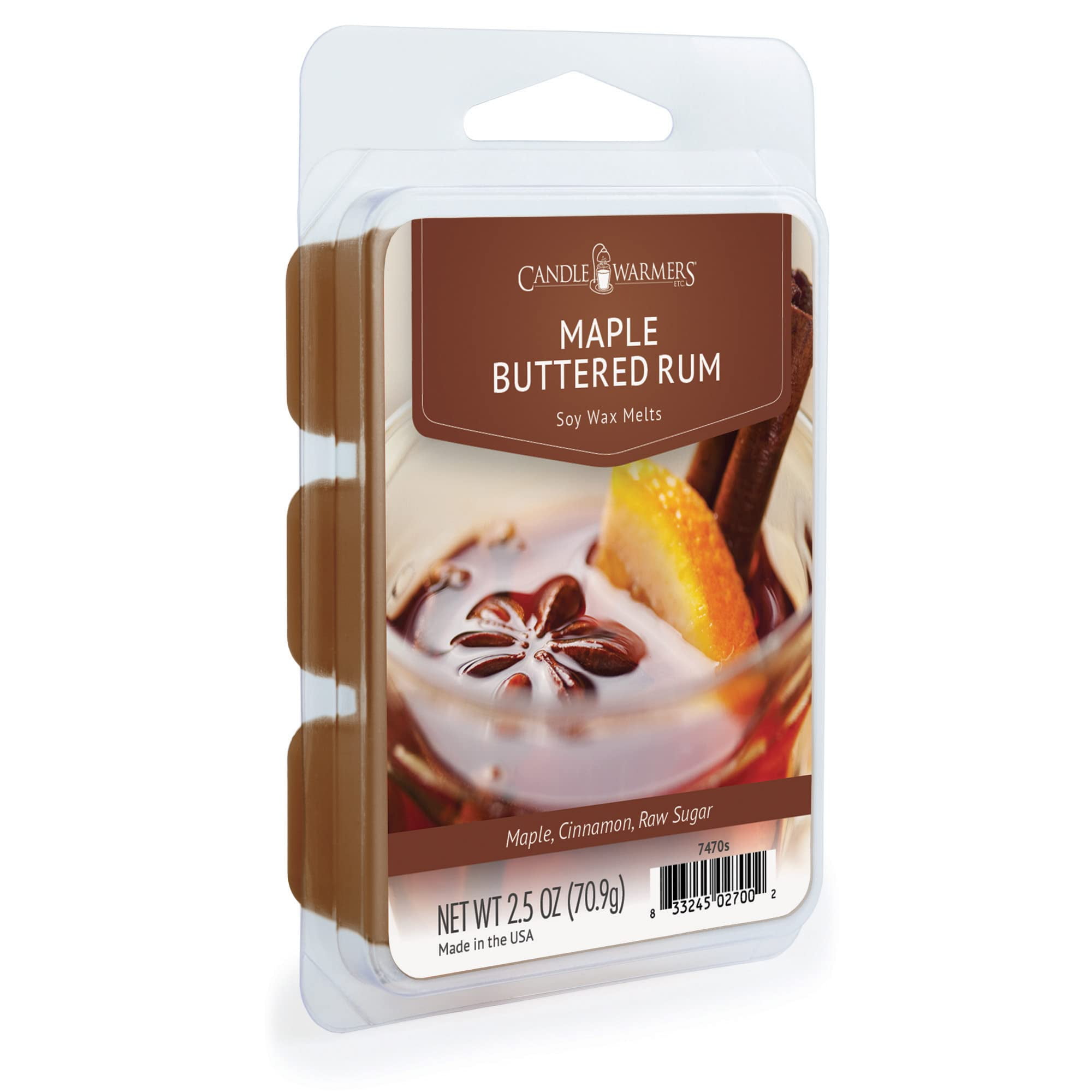 2.5 oz Wax Fragrance Melt Tart, Maple Buttered Rum (Pack of 14)
