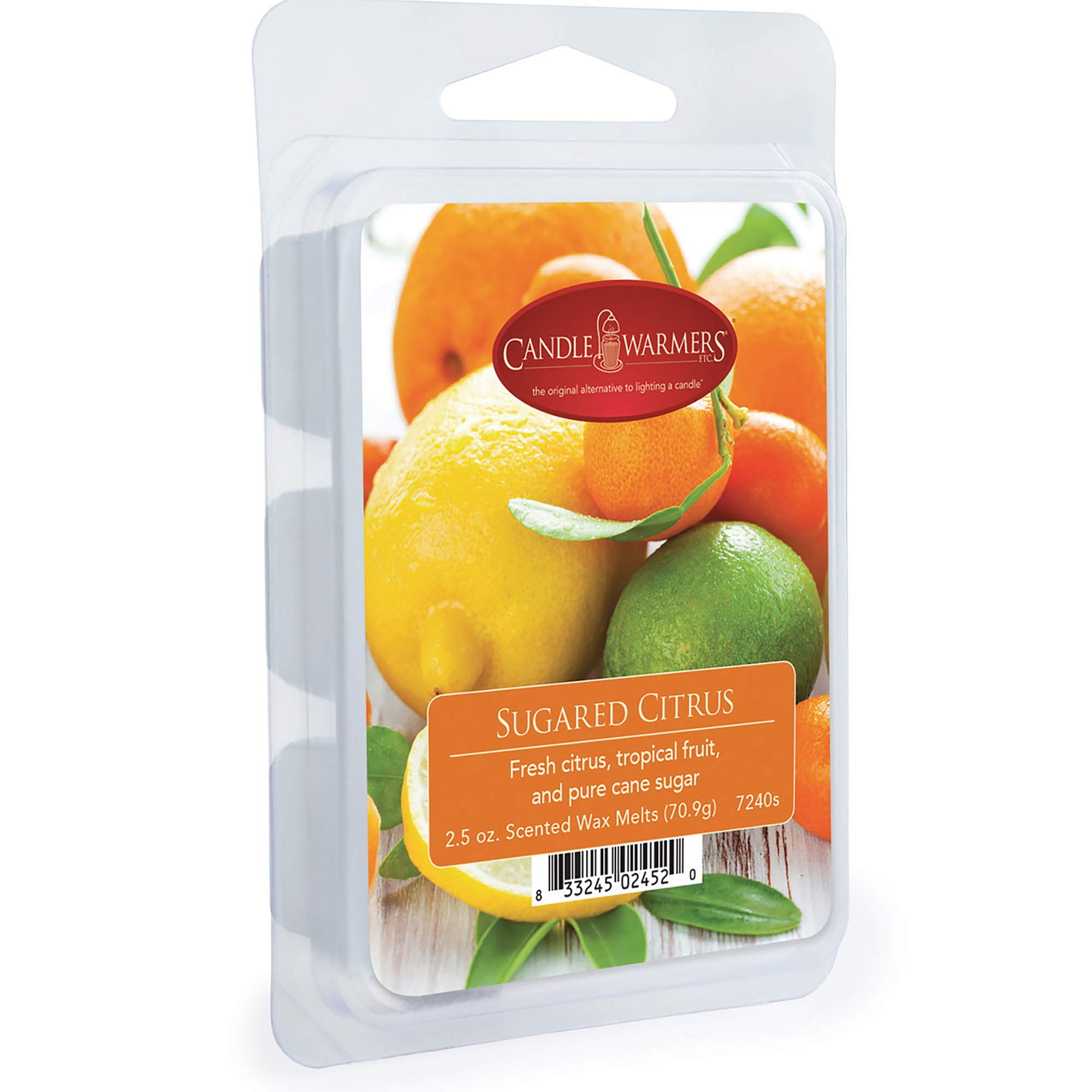 2.5 oz Wax Fragrance Melt Tart, Sugared Citrus (Pack of 4)