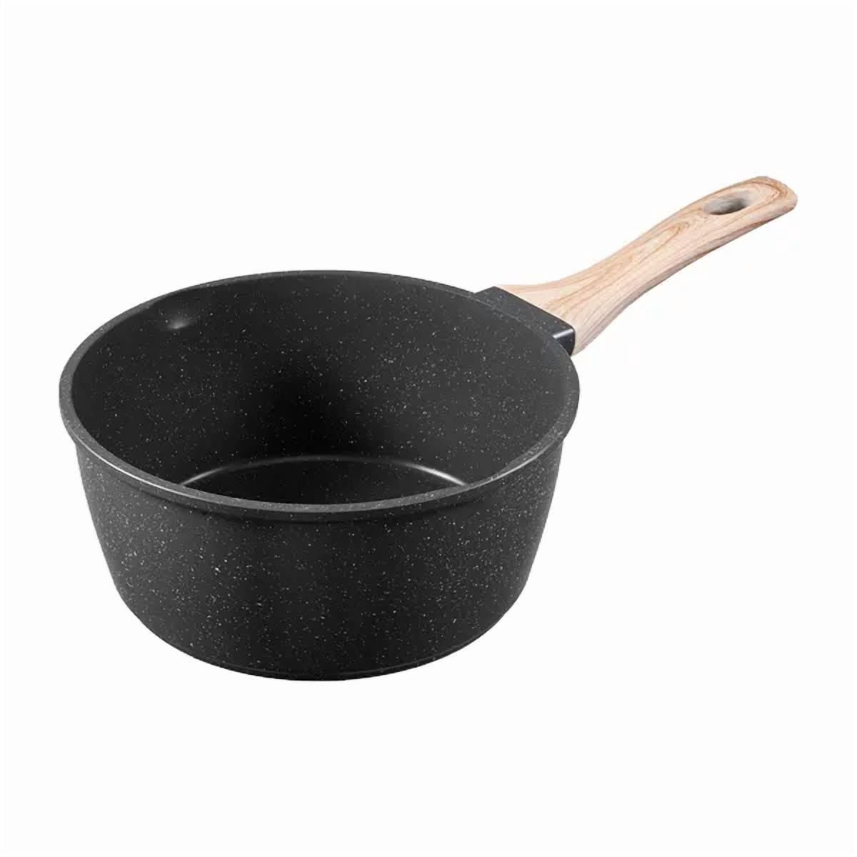 Small Rim Cooking Pot 2.5-quart small kitchen cooking pot with non-stick coating and tempered ...
