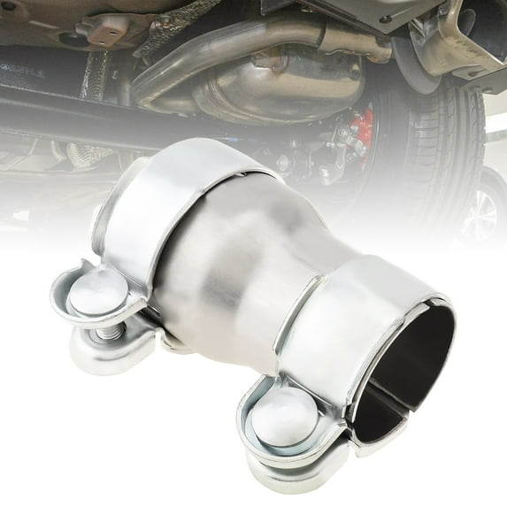 2.5 to 3 Inch Carbon Steel Reducing Pipe Exhaust Pipe Adapter for Most Cars, Double Clamp Exhaust Adapter