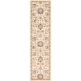 thumbnail image 1 of 2.5' x 10' Ivory and Brown Bohemian Floral Rectangular Rug Runner, 1 of 8