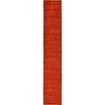 thumbnail image 1 of 2.5' x 16.25' Rust Red Solid Hand Knotted Rectangular Wool Rug Runner, 1 of 3