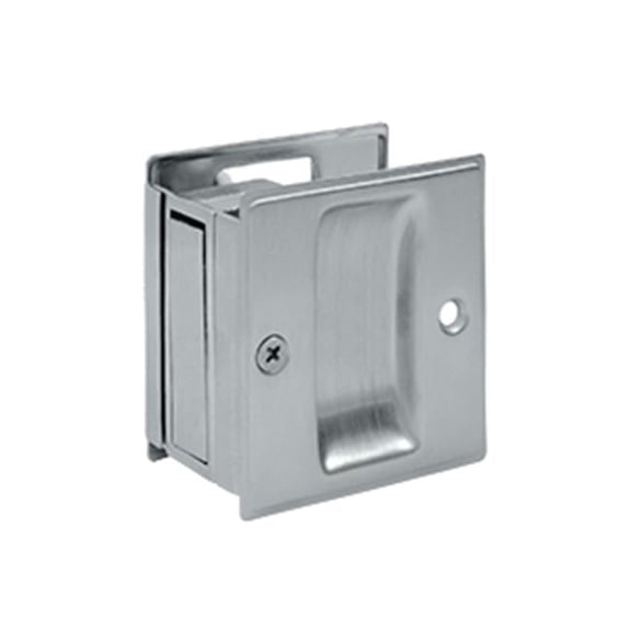 2.5 x 2.75 in. Passage Pocket Lock, Satin Chrome - Solid