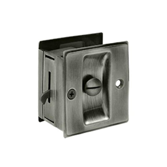 2.5 x 2.75 in. Privacy Pocket Lock, Antique Nickel - Solid
