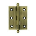 thumbnail image 1 of 2.5 x 2 in. Hinge with Ball Tips- Antique, 1 of 1