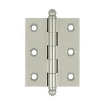2.5 x 2 in. Hinge with Ball Tips - Bright Nickel - Solid