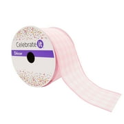 2.5" x 25ft. Wired Gingham Ribbon by Celebrate It™
