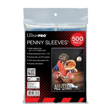 Ultra PRO Clear Card Sleeves for Standard Size Trading Cards measuring 2.5" x 3.5" (500 count pack)
