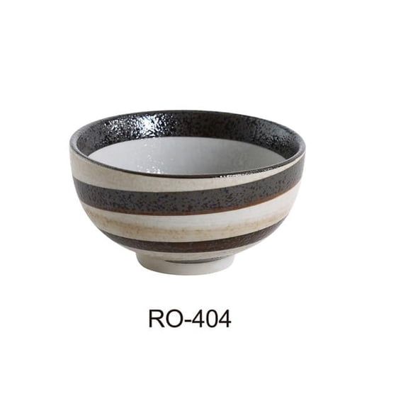 2.5 x 4.375 in. Rockeye China Two-Tone Round Rice Bowl - 9 oz - Pack of 36