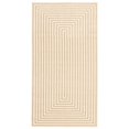 2.5' x 4.75' Ivory and White Abstract Geometric Rectangular Area Throw ...
