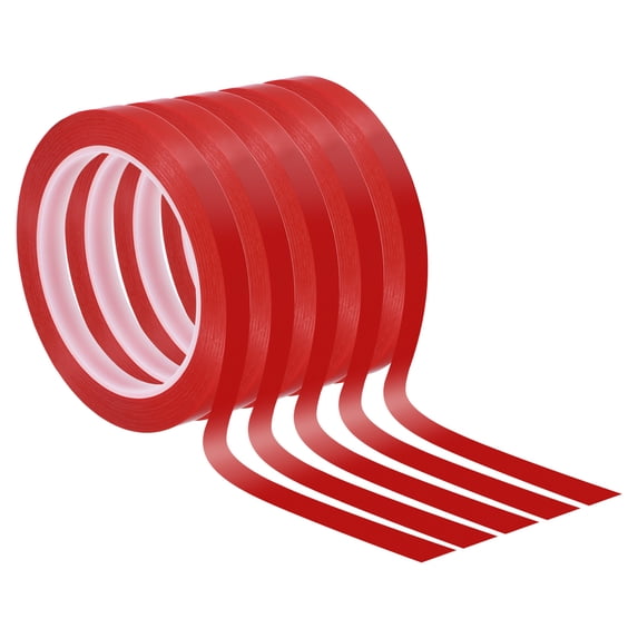 2/5" x 72 Yards Whiteboard Tape, 5 Pack Thin Dry Erase Tape, Red