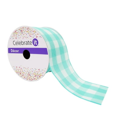2.5" x 8.3yd. Wired Gingham Ribbon by Celebrate It™ Décor