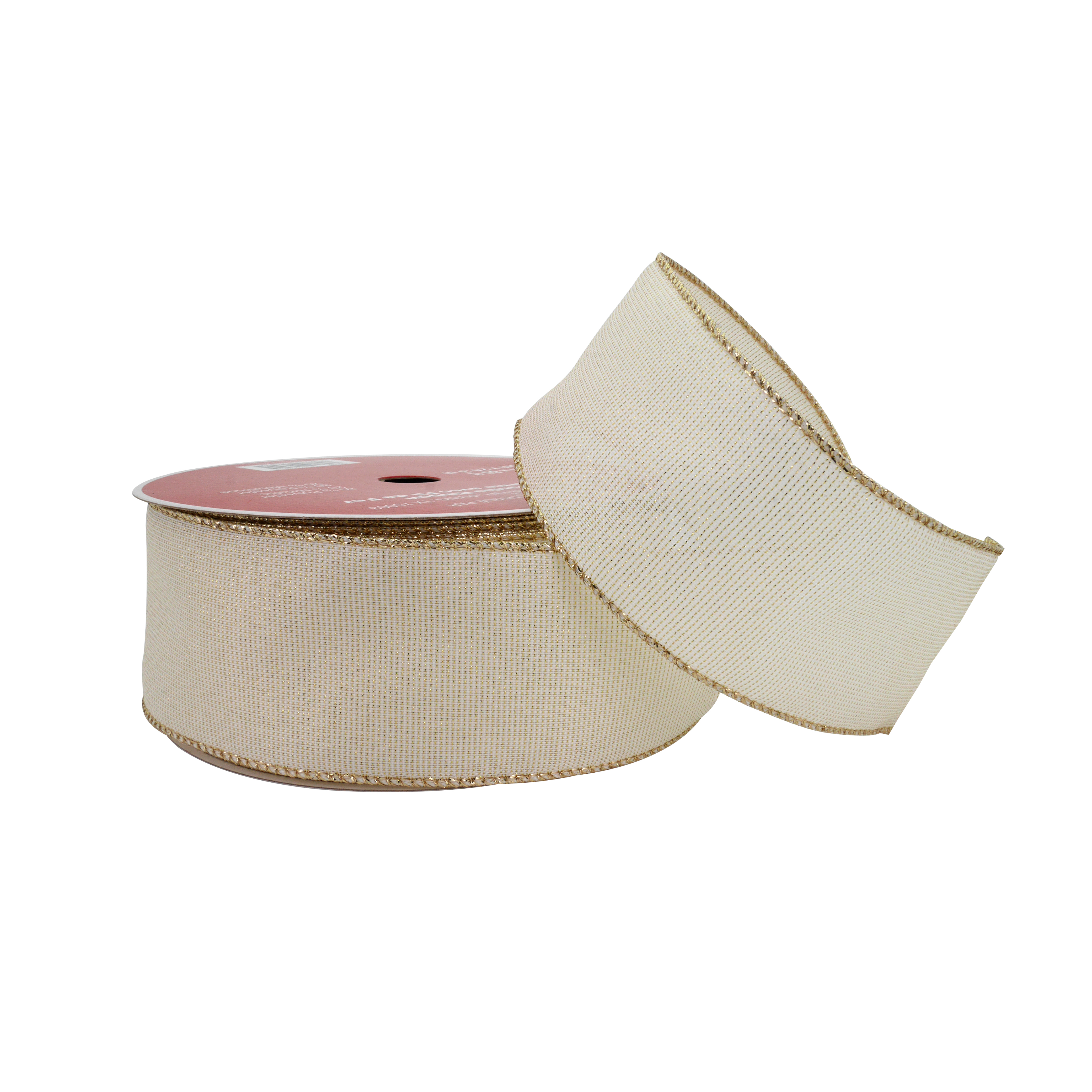 2.5" x 80ft. White Shimmer Wired Ribbon by Celebrate It Christmas - Christmas Ribbon for Home Decor and Crafting