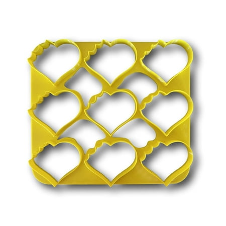 2.5”x 9 bite heart shape multi cutter