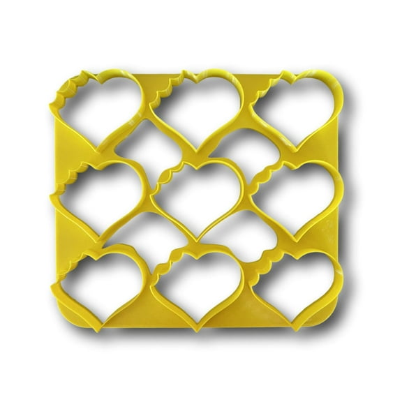 2.5x 9 bite heart shape multi cutter
