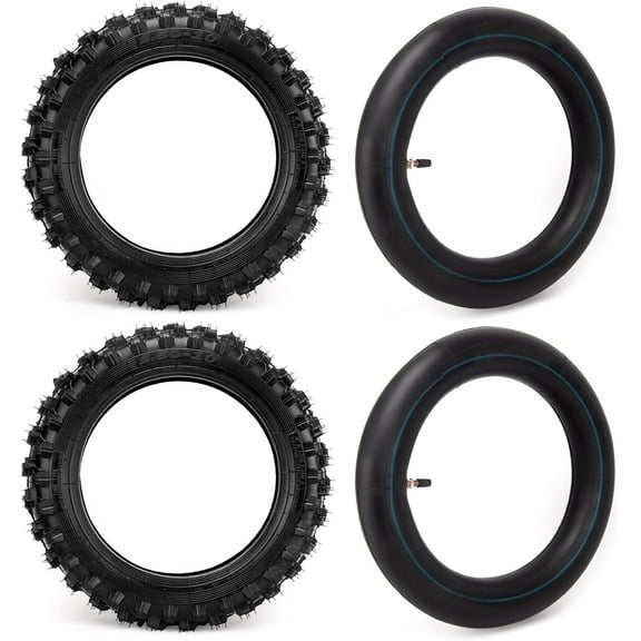 2.50-10 Dirt Bike Tire, 2.5-10" Off-Road Tire and Inner Tube for Dirt Bike with 10" Rim Compatible with Honda CRF50/XR50, Suzuki DRZ70/JR50 and Yamaha PW50