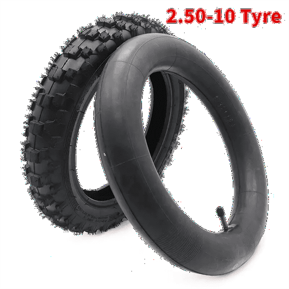 2.50-10 Dirt Bike Tire, 2.5-10 Outer Tire and Inner Tube For Dirt Bike with 10" Rim Compatible with Honda CRF50/XR50, Suzuki DRZ70/JR50 and Yamaha PW50