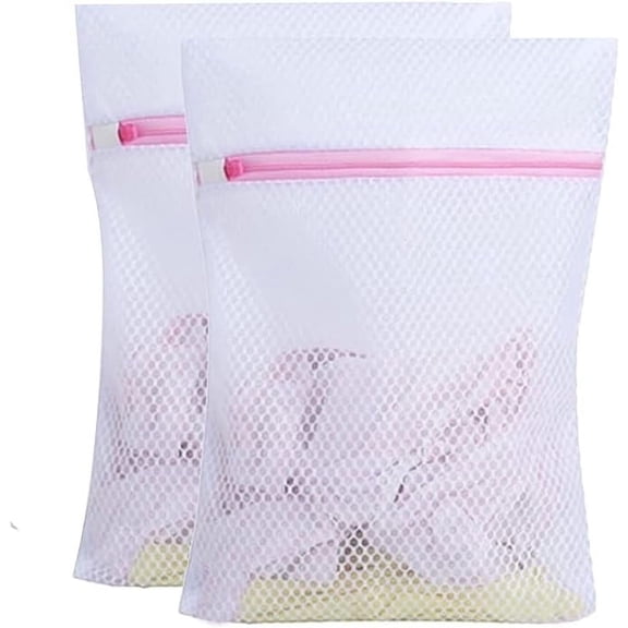 2 (50 * 60cm) Mesh Laundry Bags, Reusable And Durable Washing Machine Bags, Suitable For Delicate Shirts, Knitwear, Underwear, Bras, Underwear And Baby Clothing