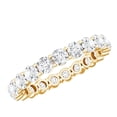 thumbnail image 1 of Rosec Jewels Certified Round Moissanite Eternity Ring (D-Vs1 Grade) - Full Circle Eternity Ring for Women - Ready to Gift, 10K Yellow Gold, US 13.00, 1 of 8