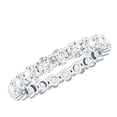 thumbnail image 1 of Rosec Jewels Certified Round Moissanite Eternity Ring (D-Vs1 Grade) - Full Circle Eternity Ring for Women - Ready to Gift, 14K White Gold, US 9.00, 1 of 9