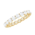 thumbnail image 1 of Rosec Jewels Certified Round Moissanite Eternity Ring (D-Vs1 Grade) - Full Circle Eternity Ring for Women - Ready to Gift, 14K Yellow Gold, US 13.00, 1 of 8